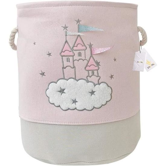 INough Panier à Linge Enfant Grand - Organiseur Safari Girafe Avec Fermeture Cordon, 42L Pour Jouets Et Vêtements
