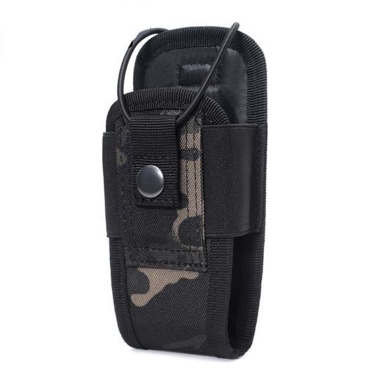 Pochette Talkie-Walkie AVRUYPI - Sac Tactique Réglable Pour Gilet (Jaune-Brun)