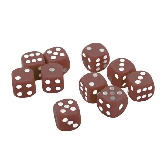Lot De 100 Dés 6 Faces 14mm - Multicolores Avec Sac De Rangement