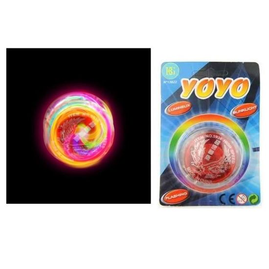 Yoyo lumineux + 2 piles bouton Jeux jouet enfant Aléatoire 922