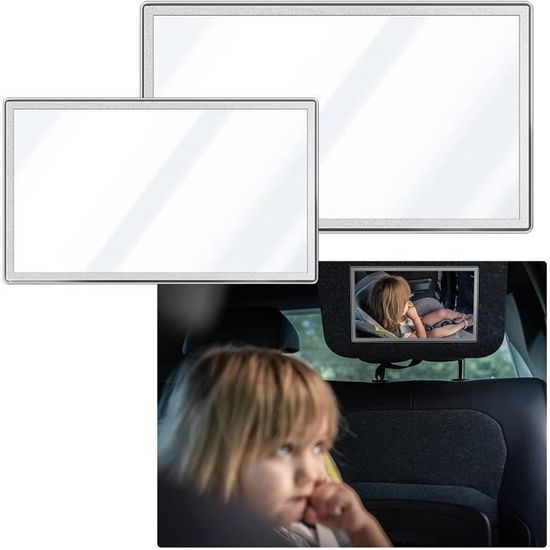 Riloer Miroir LED Tactile Pare-Soleil Voiture – Miroir De Maquillage Lumineux 21 LED, Blanc 18x12 Cm, Parfait Pour Copilote