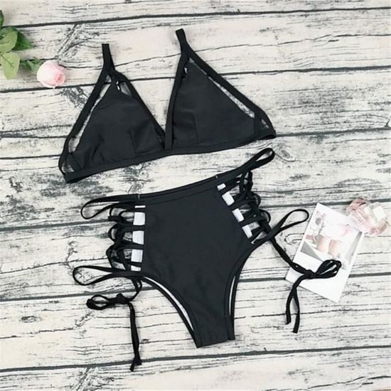 Bikini Deux Pièces Femme - Bandeau Croisé Et Bas Brésilien - Synthétique - Neuf Avec étiquettes - Origine Chine