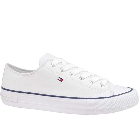 Baskets TOMMY HILFIGER T3X4322070890100 Blanc Femme Adulte Blanc Cdiscount Chaussures