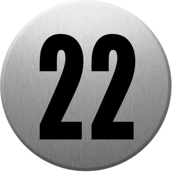 Sticker Number 22 Sticker / autocollant : numéroderue22 - gris brossé - Cdiscount Maison