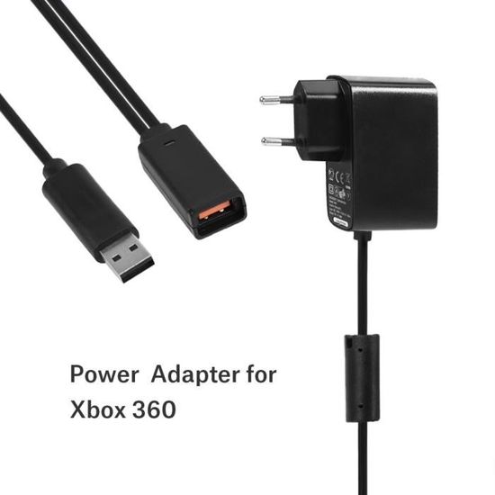 DUO Adaptateur Câble pour chargeur de capteur Microsoft Xbox 360 Kinect avec prise UECHARGEUR