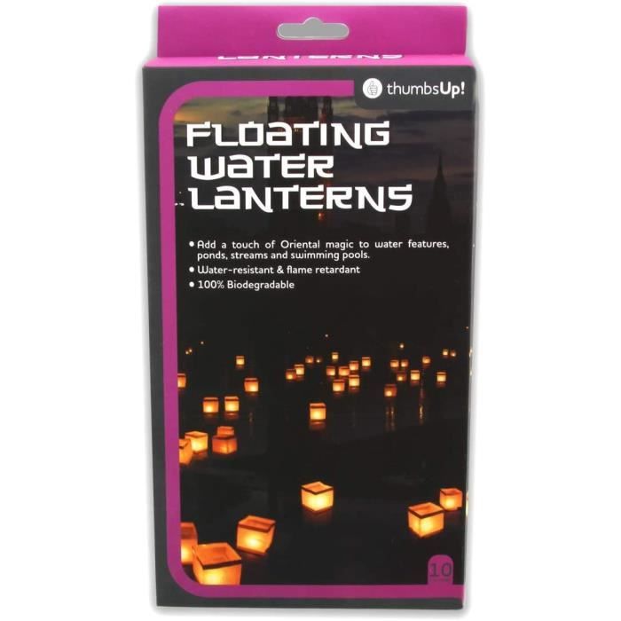 Lot De 10 Lanternes Flottantes Biodégradables Pour Bassin - Papier Imperméable Blanc, ~15cm