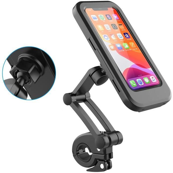 Support de téléphone portable vélo, support téléphone vélo etanche avec  écran tactile,360 degrés support moto guidon de vélo suppo - Cdiscount  Téléphonie