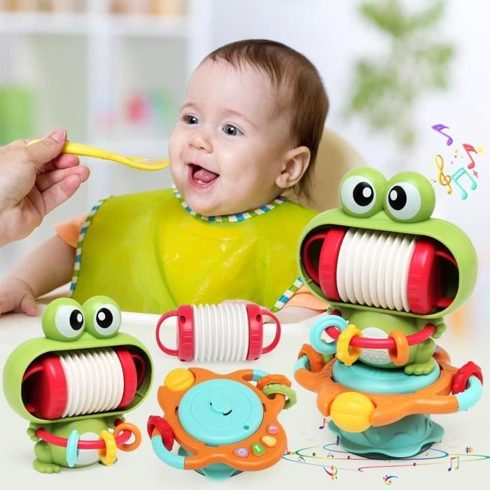 Jouet Ventouse Chaise Haute Bébé,Jouet Montessori Bebe 612 Mois,Sensoriels Jouet Eveil Musical