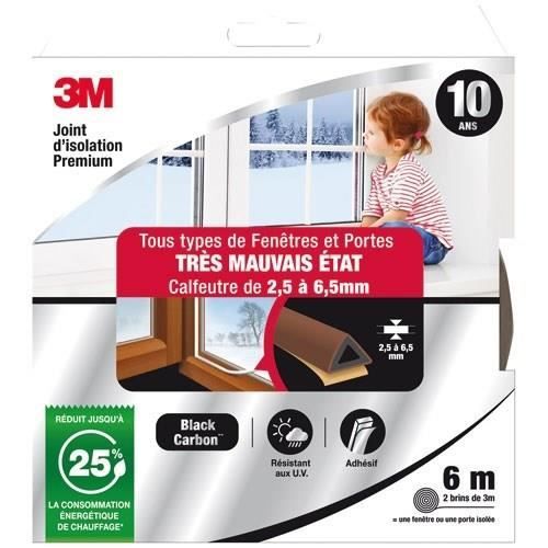 Joint adhésif porte et fenêtre très mauvais état 3M Premium 2 5 à 6 5 mm .6 - vue 2