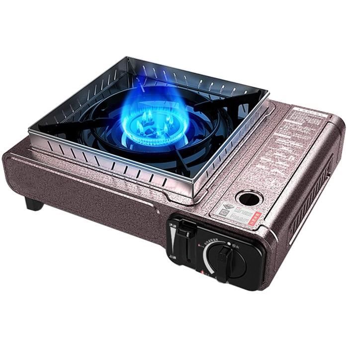 EVOCAMP Réchaud Gaz Camping - Allumage Piézo - Portable Avec Etui - Compatible Cartouches MSF-1a 227g