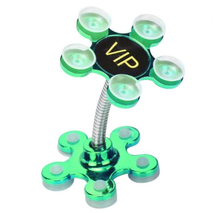 360 ° Rotation Sucker Support de téléphone Ventouse Support de support mobile pour fleur Support universel 07050K01 Vert