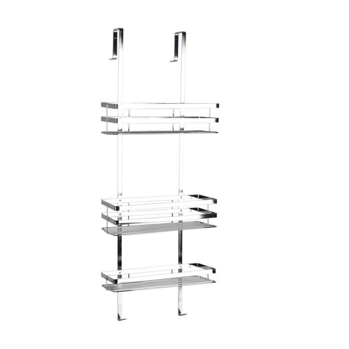 LAIZERE® Etagère salle de bains avec Panier de douche 3 couches de Installation facile