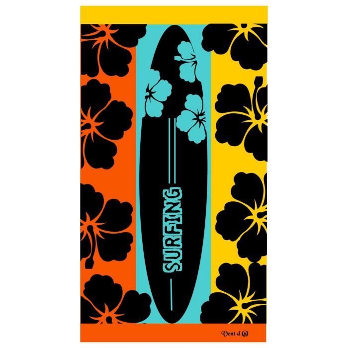 DRAP DE PLAGE SURFING JACQUARD SERVIETTE DE BAIN 95x175cm