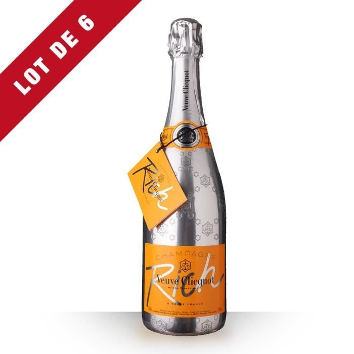 6X Veuve Clicquot Rich Brut 75cl - Champagne