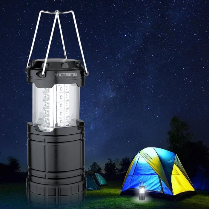 lot de 3 Lanterne de Jardin/Lampe de Camping Portables Ultra-compactes Etanche 30 LED