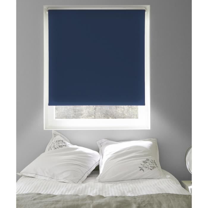 MADECOSTORE Store Enrouleur Occultant Uni - Bleu foncé - L184 x H190cm