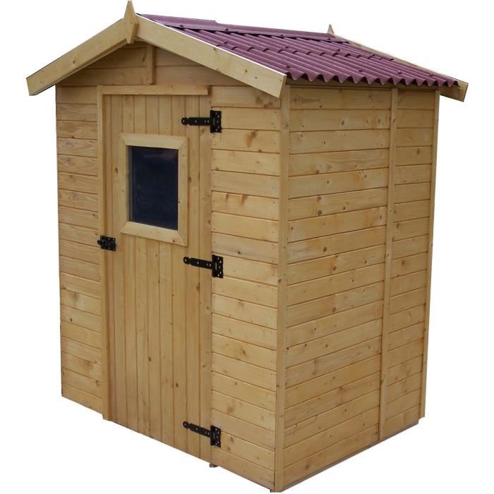 HABRITA - Abri Panneau - 16 mm - Surface extérieure : 2,61 m2 - Bois massif avec plancher