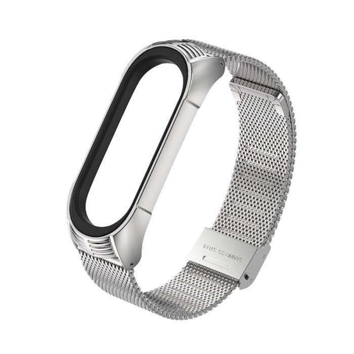 Mi bande 5 Bracelet pour Xiaomi Mi bande 4 Bracelet Pulseira poignet Correa Mi bande 3 TF Milanese Silver|For Mi Band 3 -XUNI2391