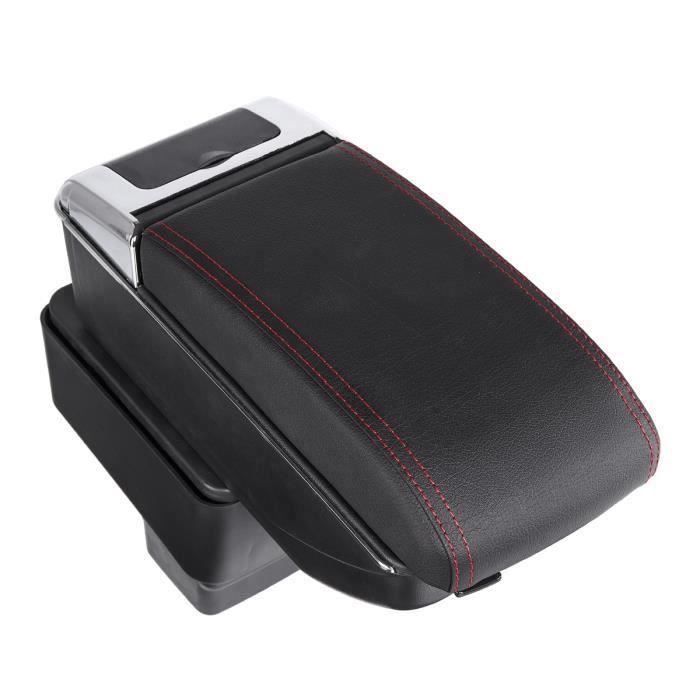 Boîte de Rangement Accoudoir Console de Repose-bras Central Pr Mazda CX-3 2015-2018 Noir + rouge ma57311