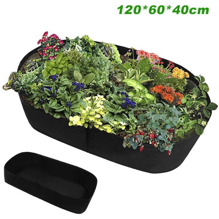 Sac de culture lit de jardin Anti Corrosion extérieur jardinière de légumes Non tissé tissu semis Gallon arbre - Type 60 x60 x40 cm