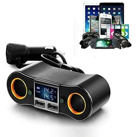 ALLUME CIGARE Multiprise USB Rallonge Allume Cigare Riloer 12V et 24V Adaptateur Chargeur Voiture Camion Bateau prise double USB227