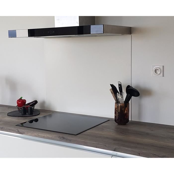 Credence Blanc Mat RAL 9010 i - H 60 cm x L 80 cm-Fond de hotte