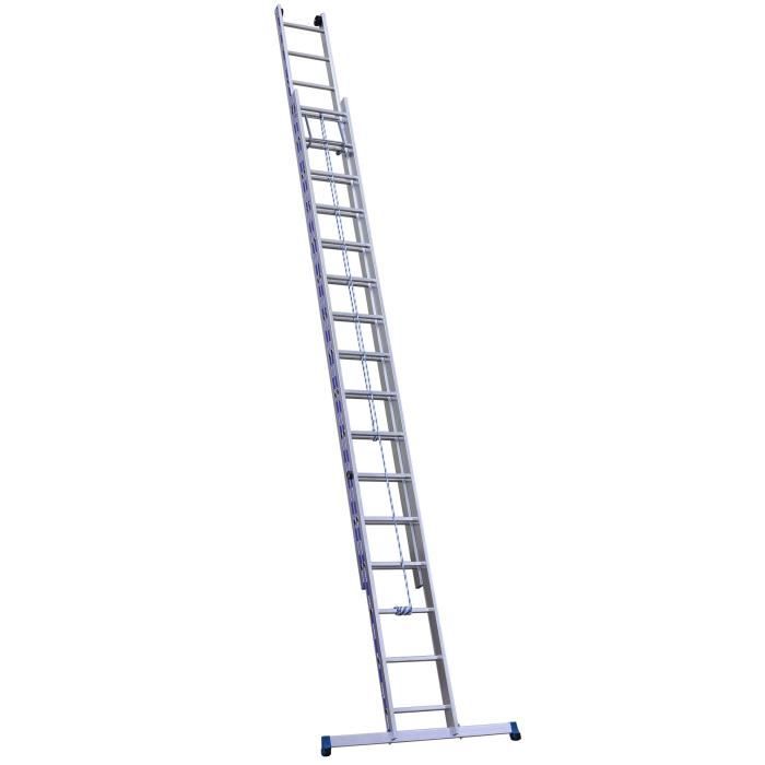 CENTAURE Échelle coulissante à corde 2 plans KC2 PRO - 5,1 m / 8,2 m - 2 x 18 barreaux