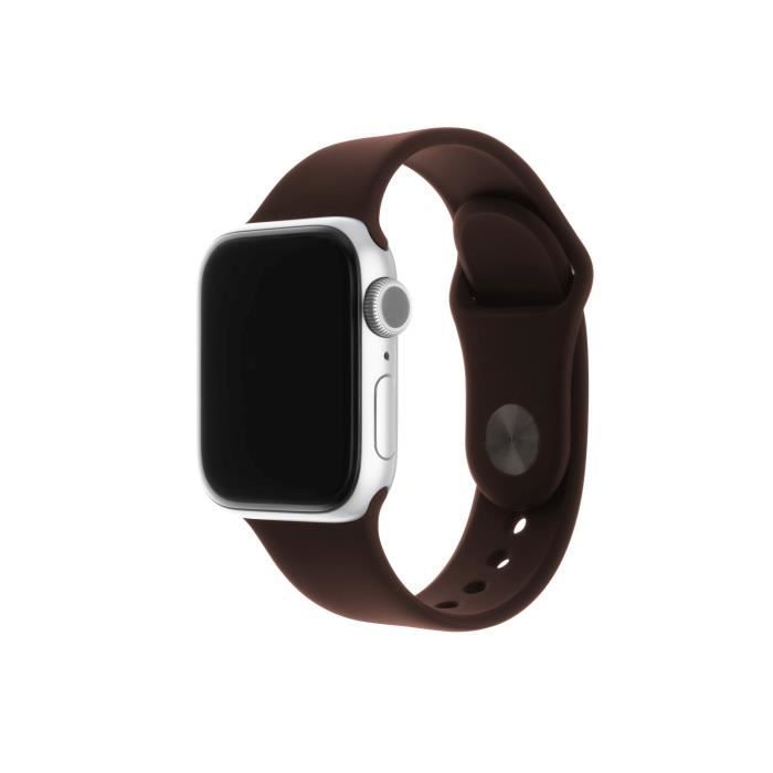 Jeu de bracelets en silicone FIXED Bracelet en silicone compatible avec Apple Watch 38-40 mm, cacao