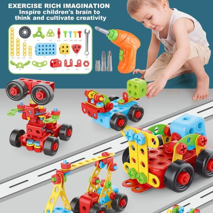 Bricolage Enfants Vis Assemblage Machine Écrou Blocs de Construction Enfants Assemblage Jouet n2535