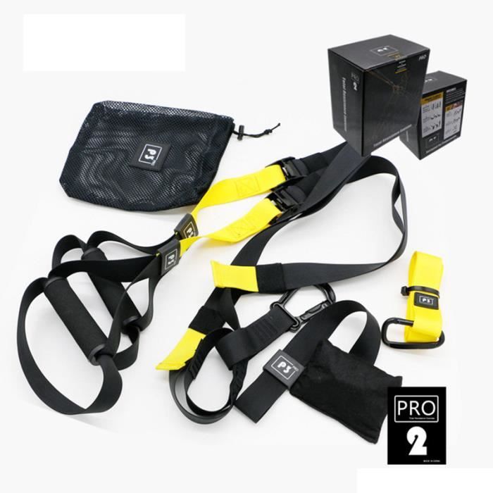 Elastique de Résistance Musculation Fitness Pro 2 Jaune