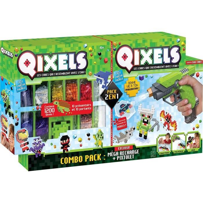 QIXELS - Combo Pixtolet et Méga recharges - A partir de 4 ans