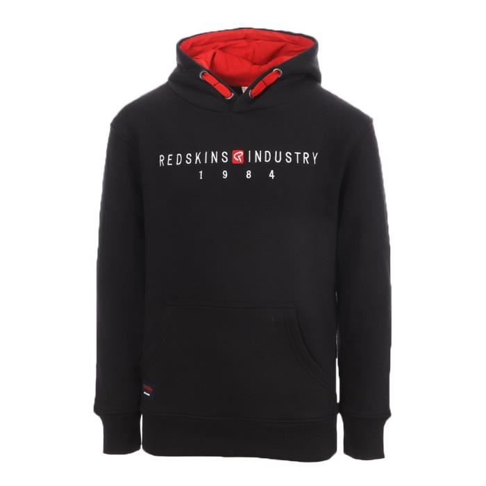Sweat à capuche Noir Garçon Redskins 77422