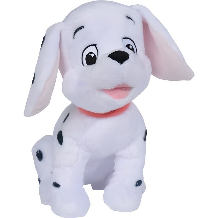 Peluche Disney 101 Dalmatiens : Chien Blanc Et Noir Rolly 17 Cm - Doudou Disney Nouveaute Licence Enfant - Heros Animal - Cadeau N