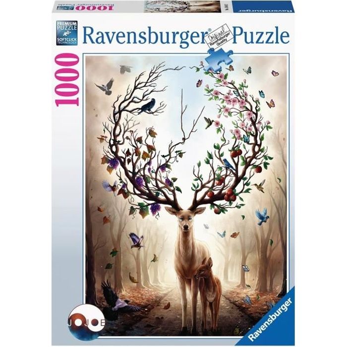 Ravensburger - Puzzle Classique Adultes - Puzzle 1000 p - Cerf fantastique - 70x50cm - 15018