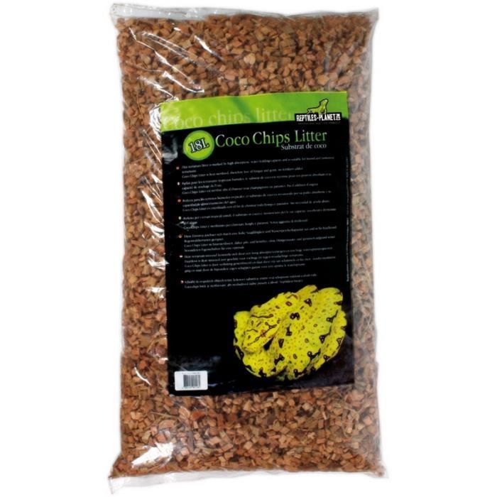 Litière Eclats de coco pour terrarium tropical Coco Chips 18 L REPTILES-PLANET