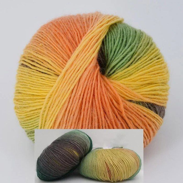 Pelote Laine Dégradée Yeux Bleus 200 G – 1000 M, 50% Coton / 50% Acrylique, 3 Fils