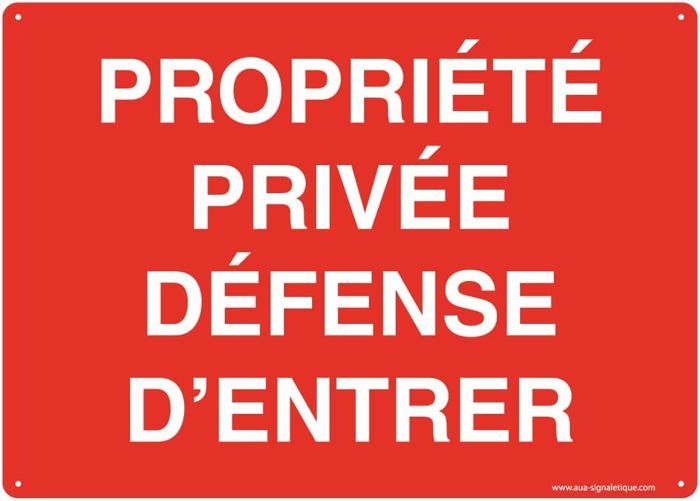 AUA SIGNALETIQUE Cartello 'Proprietà Privata Attenzione Al Cane' – PVC 1,5 Mm, 230 Mm, Fissaggio Vite O Biadesivo