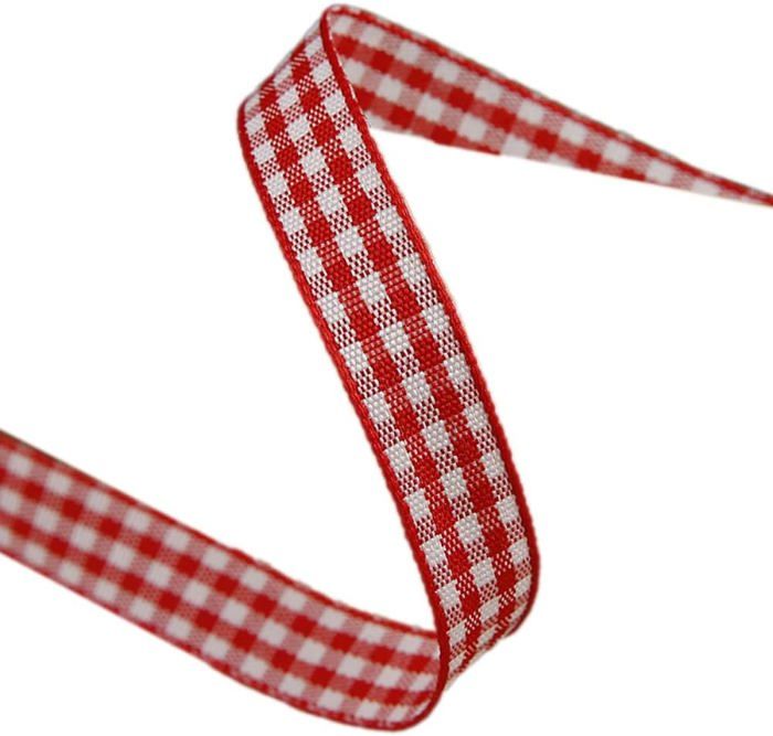 50 Pièces Rubans Mini Nœuds à Carreaux Rouge Et Blanc - 1,5" Tissu Satiné Pour Artisanat, Cheveux Et Décoration
