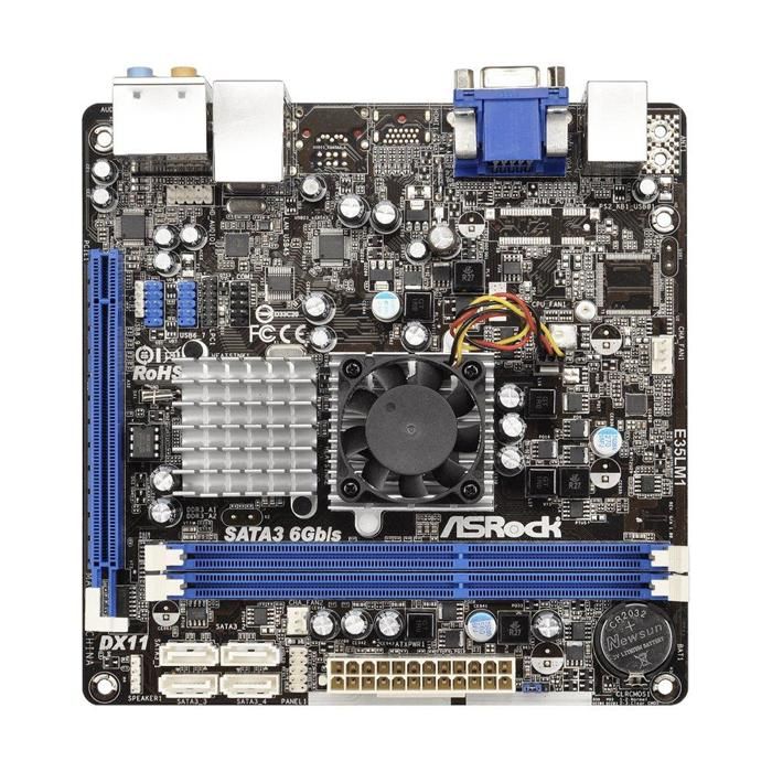 Carte mère ASRock E35LM1 AMD A50M Processeur intégré 2xDDR3 8GB Mini-ITX - Asrock