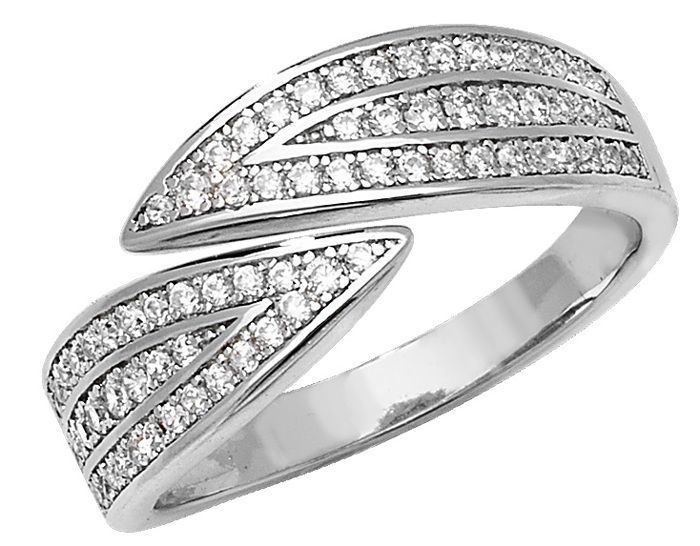 Bague Femme Argent Fin Avec Oxyde De Zirconium Cubique - Neuf Avec étiquettes