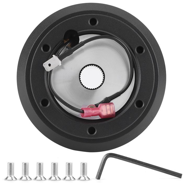 Adaptateur Moyeu Volant Dioche Universel - Pour Peugeot 106/306, Aluminium/Caoutchouc, Noir