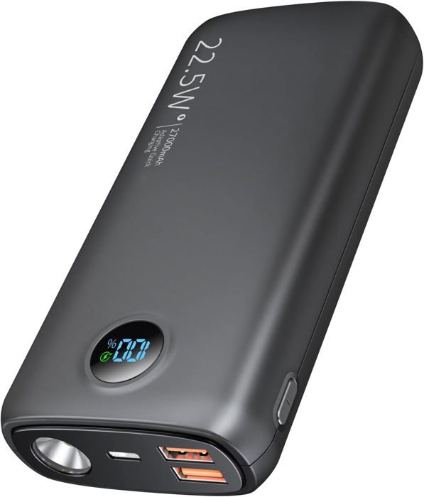 Batterie Externe 27000Mah Power Bank 22.5W Pd3.0 Qc4.0 Charge Rapide Usb C Input & Output Powerbank Avec 3W Brillante Lampe De Batterie Externe 27000Mah Power Bank 22.5W Pd3.0 Qc4.0 Charge Rapide Usb C Input & Output Powerbank Avec 3W Brillante Lampe De