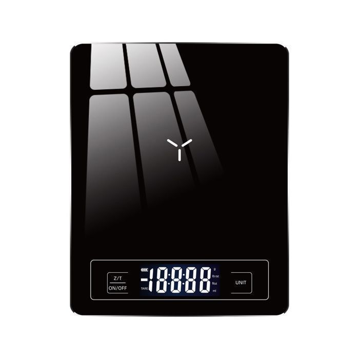 Balance de Cuisine Électronique Rechargeable - LCD Rétroéclairé - Haute Précision 1g à 5000g - Tactile - Multi-unités - Noir