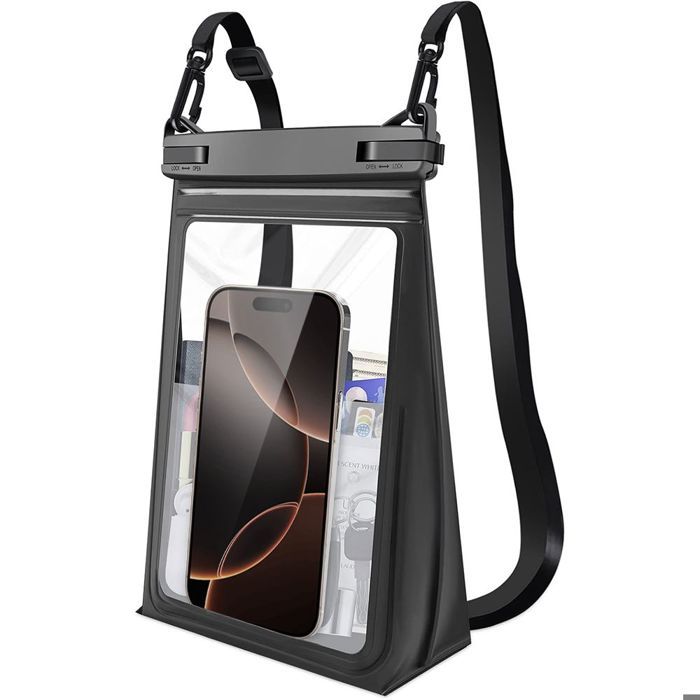 Housse Étanche avec Sangle Réglable pour Téléphone Protection Waterproof IPX8 pour Smartphone Écouteurs Carte