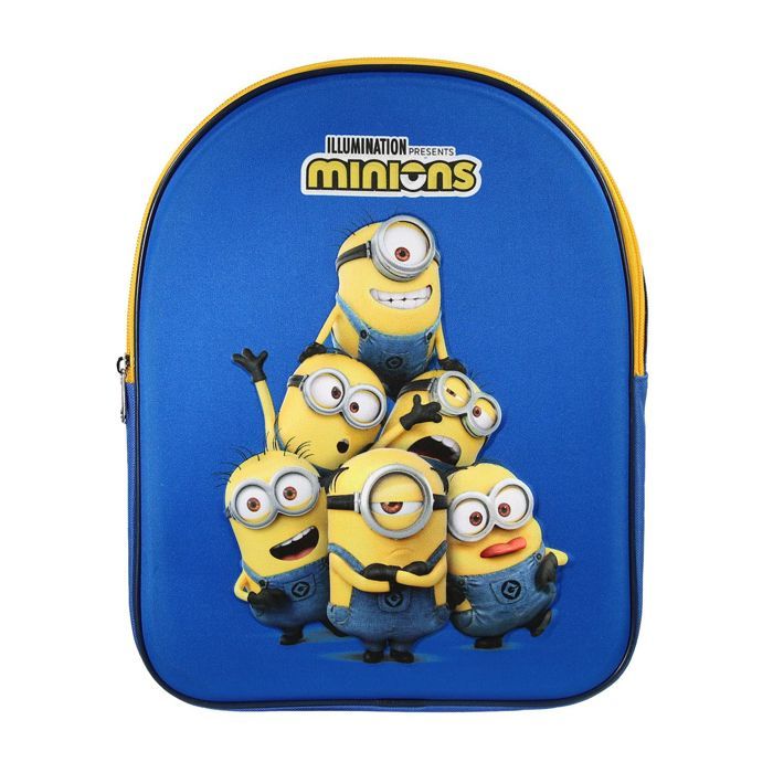 Bagtrotter - Les Minions - Sac à Dos Scolaire Goûter 31 cm - Bleu - 1 compartiment zippé - Bretelles Matelassées - Face 3D... Bagtrotter - Les Minions - Sac à Dos Scolaire Goûter 31 cm - Bleu - 1 compartiment zippé - Bretelles Matelassées - Face 3D...