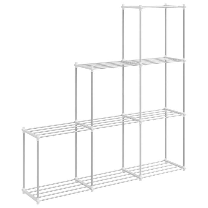 Étagère de rangement en aluminium - vidaXL - Blanc - 27x129x132 cm - Autoportante - 2 étagères - Intérieur uniquement