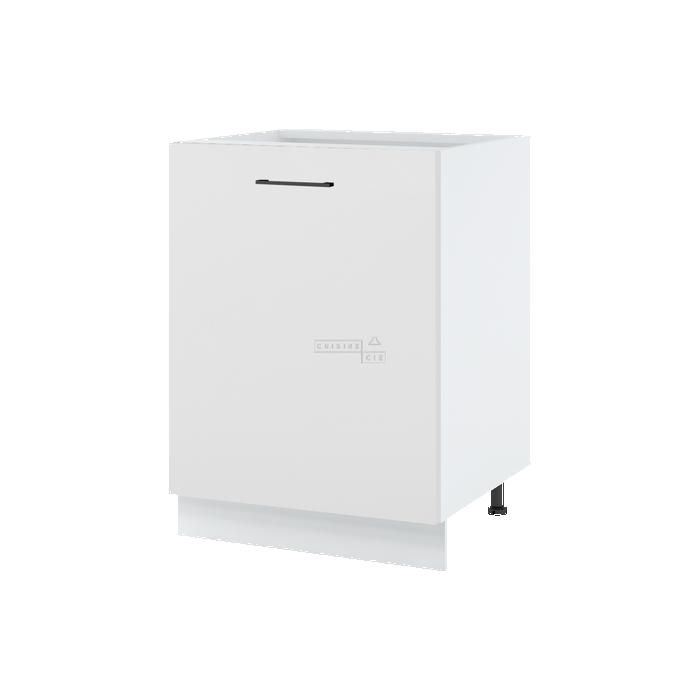 Meuble bas de cuisine Lovia Blanc Mat 1 porte L 60 cm - Cuisineandcie
