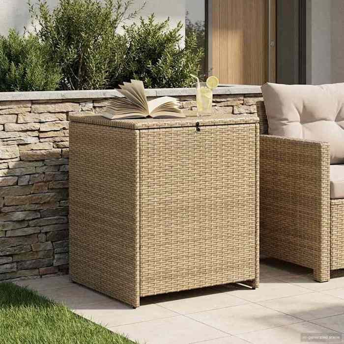 Stable&Durable - Beige - Boîte à coussins de jardin - 55x55x69 cm acier - Coffre dExtérieur HS886125492