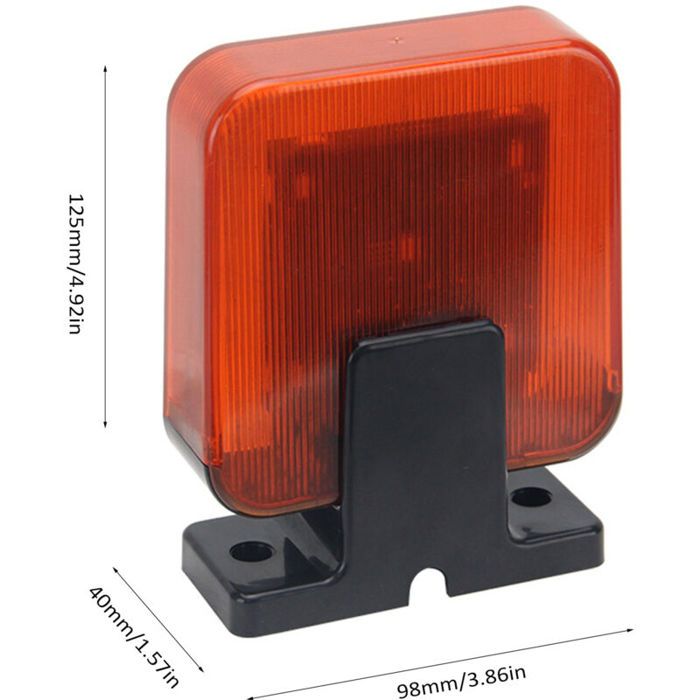Lampe dalarme LED clignotante pour porte de garage Signal mural extérieur.