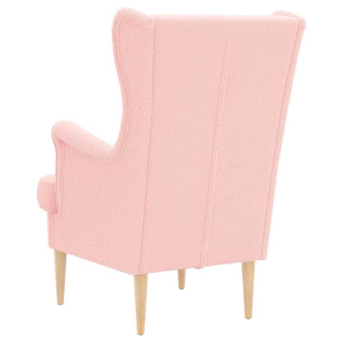 Confortable Fauteuil simple pour salon bureau chaise relax Rose tissu__27890